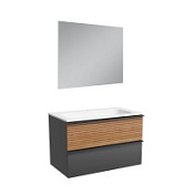 Мебель для ванной Sancos Delta DL80GR дуб красный/графит