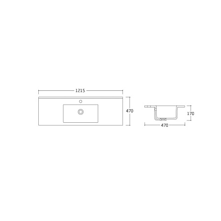 Мебельная раковина Vincea VBS-13120 121.5x47x17 белый