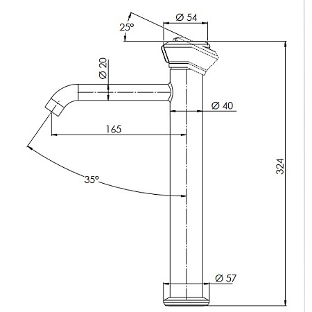 Смеситель Remer Element ET11LXLXV для раковины, сталь