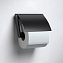 Держатель туалетной бумаги Keuco Plan 14960370000 с крышкой, черный матовый - фото 3
