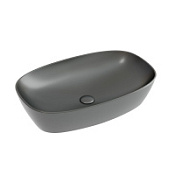 Раковина накладная Ceramica Nova Element CN6049MDH 60x38x13.8 антрацит матовый темный