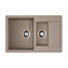 Кухонная мойка Omoikiri Daisen 78-2T-SA 78x51x23 бежевый