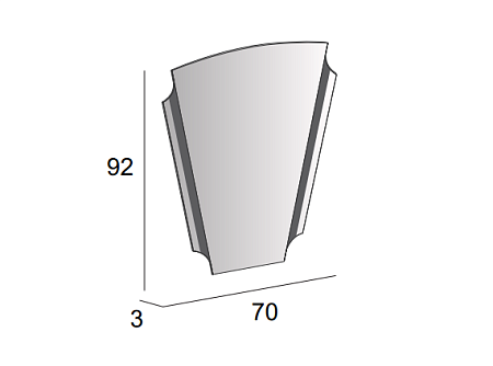 Зеркало Cezares 45020 70x92x3
