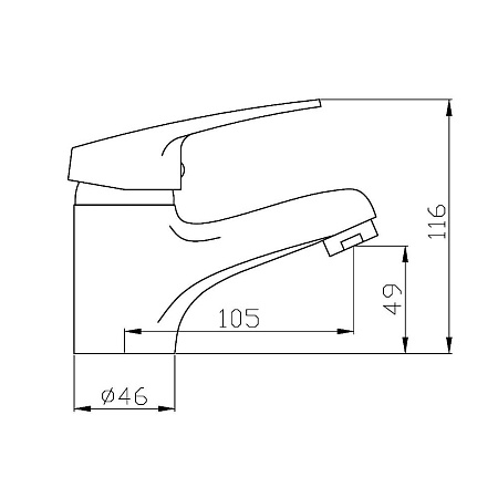 Смеситель Agger Exact A2102100 для раковины