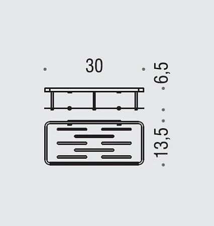 Полка металлическая Colombo Angolari B9640.CR хром