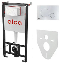 Система инсталляции для унитазов AlcaPlast Sadromodul AM101/1120-4:1 RU M571-0001 кнопка смыва хром