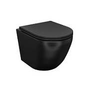 Унитаз подвесной безободковый IDDIS Blanco BLAR3BMi25 черный матовый