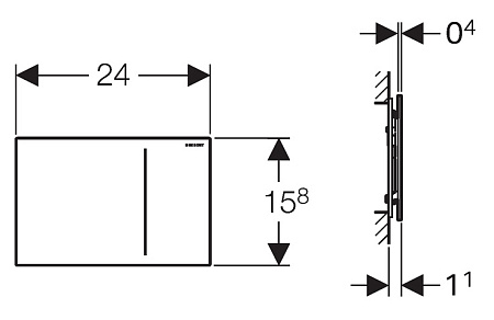 Кнопка смыва Geberit Sigma 70 115.620.SI.1 белая, 12 см