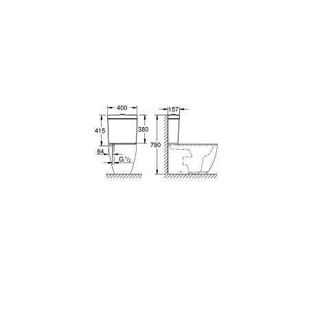 Бачок для унитаза Grohe Essence 39579000 подводка снизу