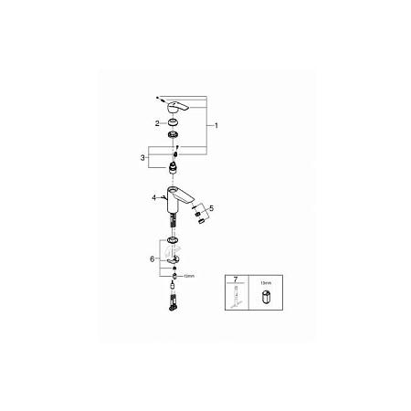 Смеситель Grohe Eurosmart 33188003 для раковины