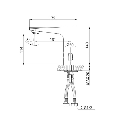 Смеситель IDDIS Pulse PULSBS3i86 для раковины, хром