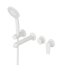 Смеситель встраиваемый для ванны и душа Cezares Nautic NAUTIC-VDM3-BIO белый матовый