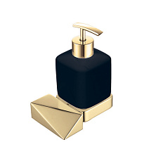 Дозатор для жидкого мыла Boheme New Venturo 10317-G-B золото/черный