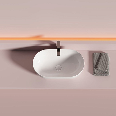Раковина накладная Ceramicanova Twist CN12001 50x30x14 белый