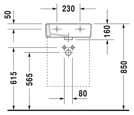 Рукомойник Duravit Vero 0704450000 (45 см)