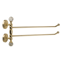 Полотенцедержатель Migliore Amerida 16607 двойной поворотный, золото/swarovski
