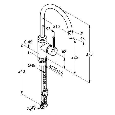 Смеситель Kludi Bingo Star 428510578 для раковины, хром