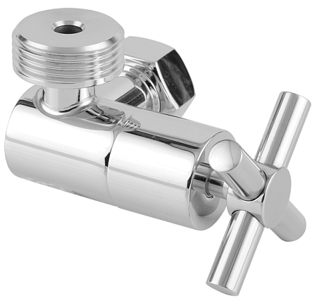 Вентиль Сунержа 00-1306-0134 3D левый, крест, хром