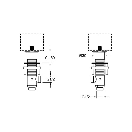 Скрытая монтажная часть Jacob Delafon Grands Boulevards E25389-NF хром