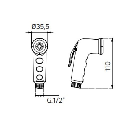 Гигиенический душ Palazzani 99114710 хром