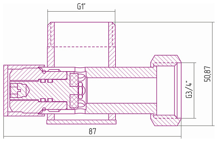 Вентиль Сунержа Водяные 00-1300-0134 угловой, под шестигранник