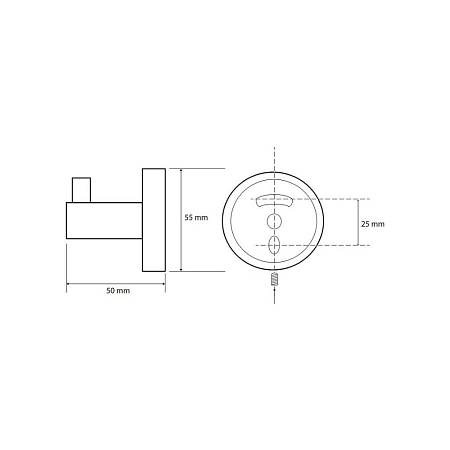 Крючок Bemeta Graphit 156106022 графит