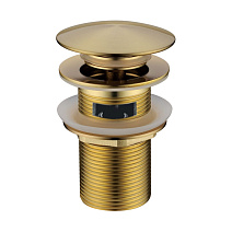 Донный клапан Boheme 612/2-MG для раковины, с переливом, золото матовое Донный клапан Boheme 612/2-MG для раковины, с переливом, золото матовое