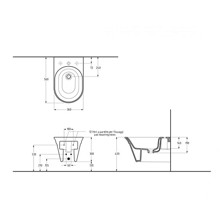 Биде подвесное Migliore Monaco 32068 белый