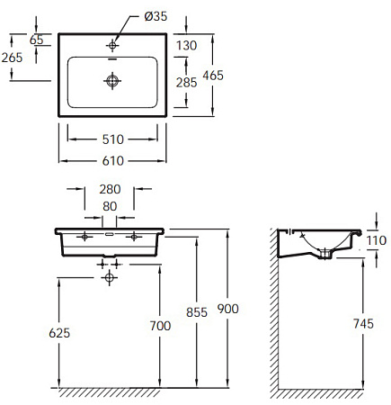 Раковина Jacob Delafon Vox EB2105-DD1 60х46 белая