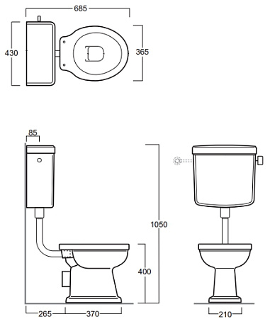 Бачок для унитаза Simas Londra LO 912 bia средний бачок, белый