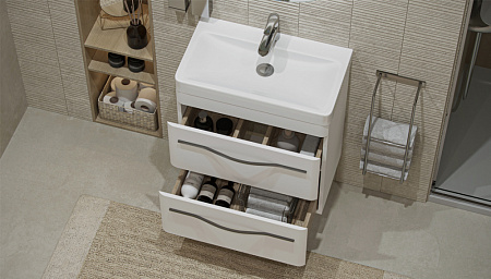 Тумба под раковину Velvex Jill tpJIL.60.2Y-233 60 белый матовый