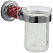 Стакан Boheme Murano 10904-R-CR для зубных щеток, хром/рубиновый