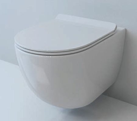 Унитаз подвесной Esbano Garcia безободковый, серый матовый