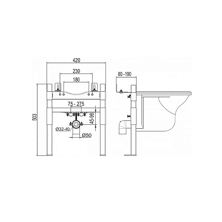 Система инсталляции для биде Oli Easy 618547