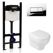 Комплект 4в1 инсталляции с WC и клавишей Valsir KIT VSCR 7212 Slim P1 белый/хром Комплект 4в1 инсталляции с WC и клавишей Valsir KIT VSCR 7212 Slim P1 белый/хром