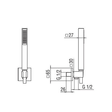 Душевой гарнитур Nobili AD146/30CR хром