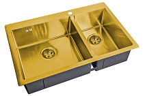 Мойка кухонная Zorg Hummer SH 78-2-51-L BRONZE бронза