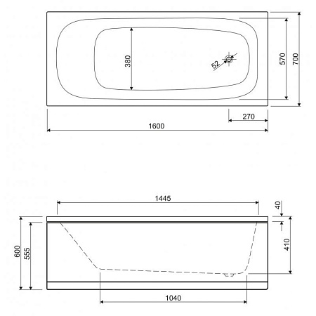 Каркас для ванны Cezares EMP-140-70-MF-R