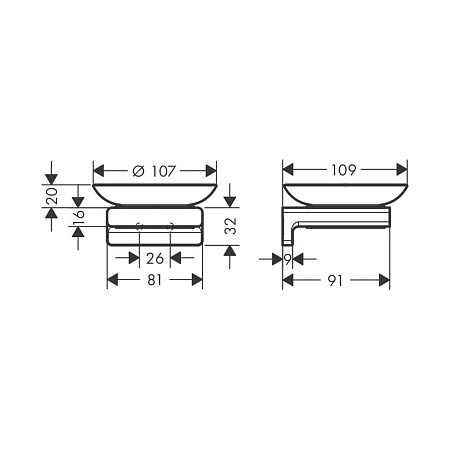 Мыльница Hansgrohe AddStoris 41746700 белый матовый