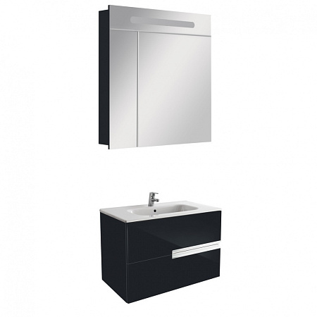 Тумба с раковиной Roca Victoria Nord Black Edition ZRU9000097 80 черная