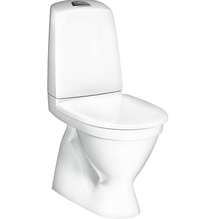 Унитаз-компакт Gustavsberg Nautic GB111500201205 с сиденьем, вертикальный выпуск, белый