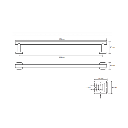 Полотенцедержатель Bemeta Tasi 154104042 хром