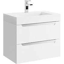 Тумба с раковиной Aqwella Cube CUB0107W 70 белый матовый