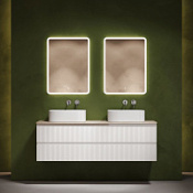 Мебель для ванной со столешницей Sancos Snob R 160 SNR80W+TT160A2 Bianco/Kreman