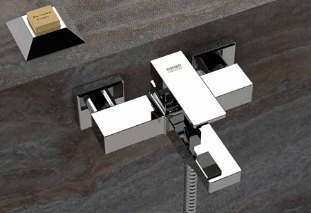 Смеситель Remer Absolute AU05 для ванны, хром