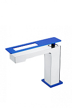 Смеситель Boheme Q 141-CRUW для раковины, хром/синий