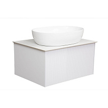 Тумба с раковиной La Fenice Terra FNC-01-TER-B-80 Bianco, столешница Gray Structural