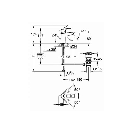 Смеситель Grohe BauLoop 23335001 для раковины