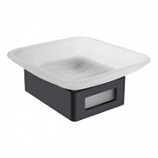 Мыльница Boheme Q 10943-CR-B настенная, хром/черный