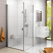 Душевой уголок Ravak Chrome CRV1-100 1QVA0C01Z1+CPS-100 9QVA0C00Z1 Transparent, хром
